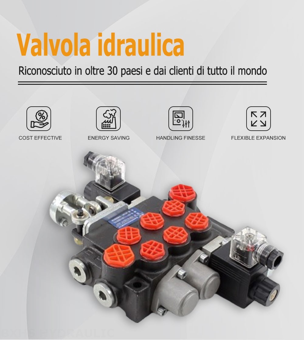 P40 Solenoide e joystick 3 Spool Valvola direzionale monoblocco